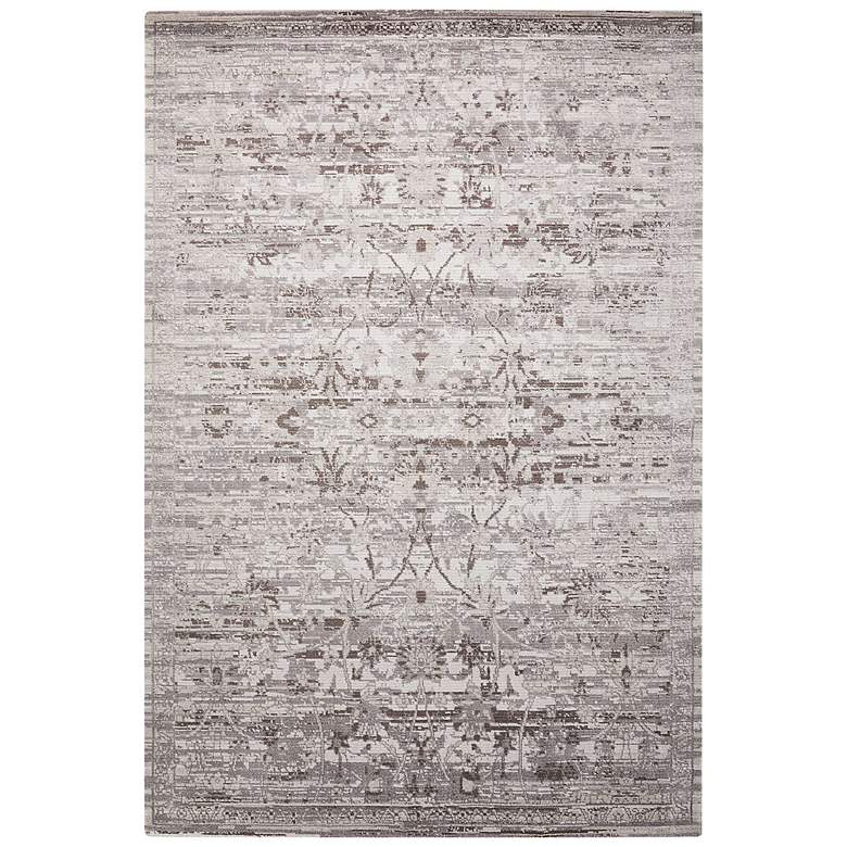 Image 2 Nourison Twilight TWI01 5&#39;6 inchx8&#39; Silver Rectangular Area Rug