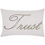 Nourison White Beaded Trust 18" x 12" Indoor Throw Pillow