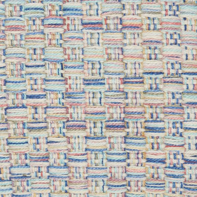 Image 3 Nourison Woven Basketweave 20"x14" Outdoor Throw Pillow more views
