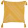 Nourison Yellow Metallic Embroidery 20" Square Indoor Throw Pillow