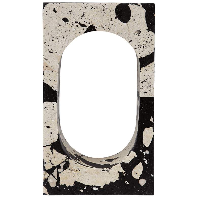 Image 2 Nouveau 15" High Natural White Black Limestone Sculpture
