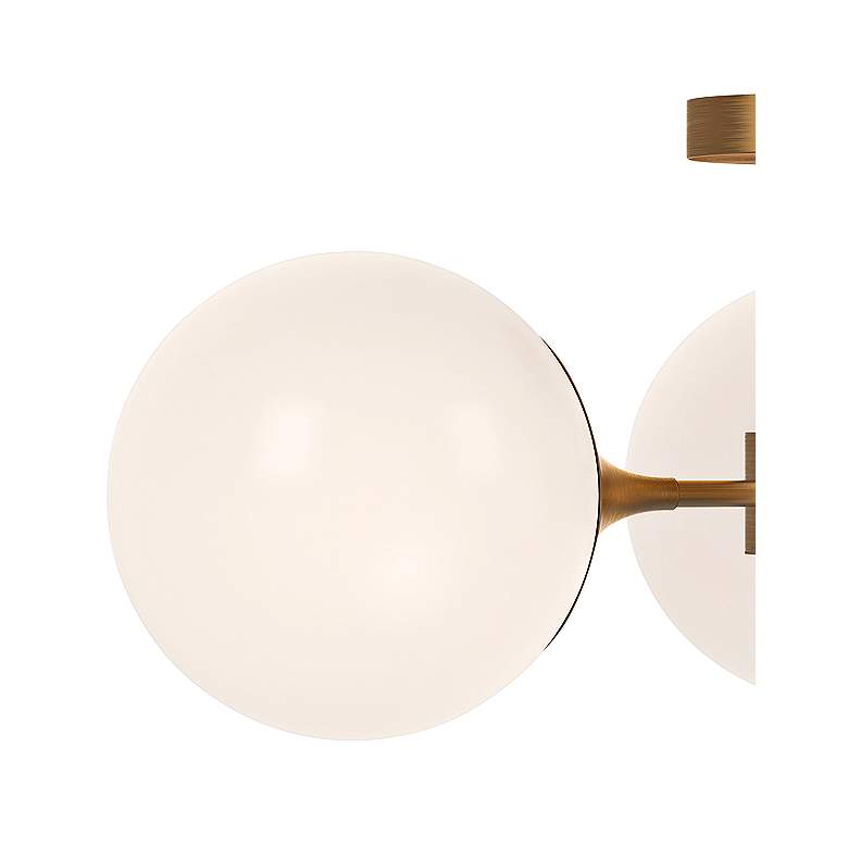 Image 2 Nouveau 25 3/4" Wide Aged Gold 3-Light Ceiling Light more views