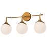 1_Nouveau 25 3/4" Wide Aged Gold 3-Light Vanity Bath Light