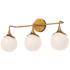 Nouveau 25 3/4" Wide Aged Gold 3-Light Vanity Bath Light