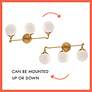 4_Nouveau 25 3/4" Wide Aged Gold 3-Light Vanity Bath Light more views