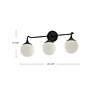 6_Nouveau 25 3/4" Wide Aged Gold 3-Light Vanity Bath Light more views