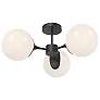 1_Nouveau 25 3/4" Wide Matte Black 3-Light Ceiling Light