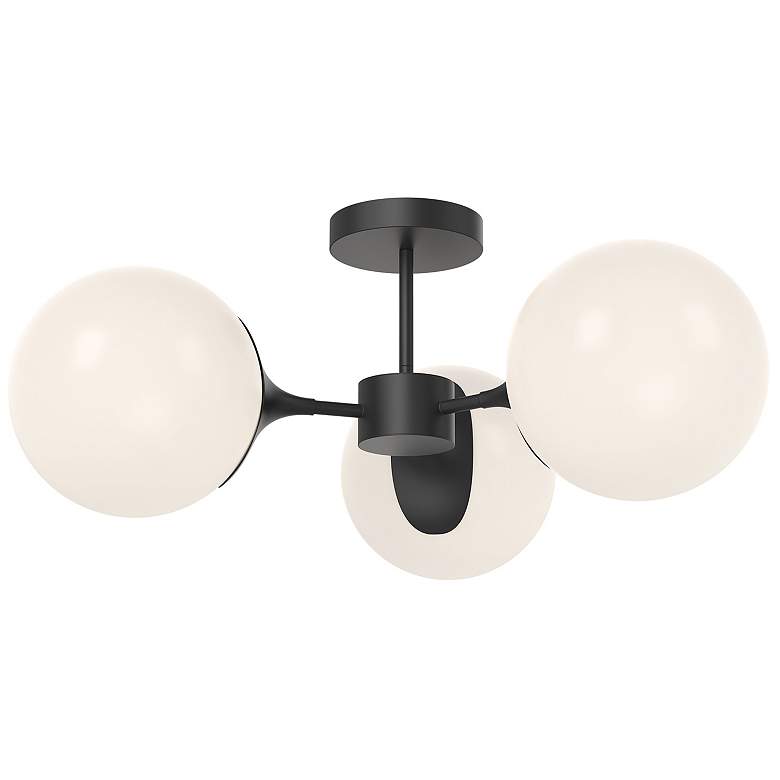 Image 2 Nouveau 25 3/4" Wide Matte Black 3-Light Ceiling Light more views