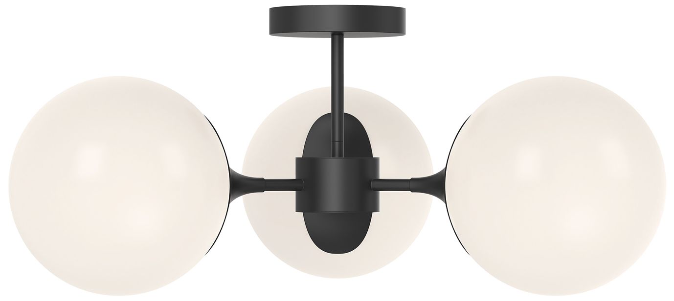 Image 3 Nouveau 25 3/4" Wide Matte Black 3-Light Ceiling Light more views