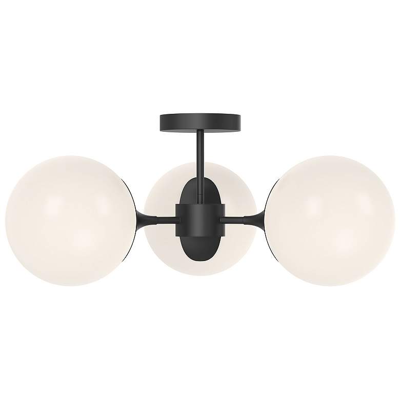 Image 3 Nouveau 25 3/4" Wide Matte Black 3-Light Ceiling Light more views