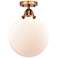 Nouveau 2 Beacon 10" LED Semi-Flush Mount - Antique Copper - Matte Whi