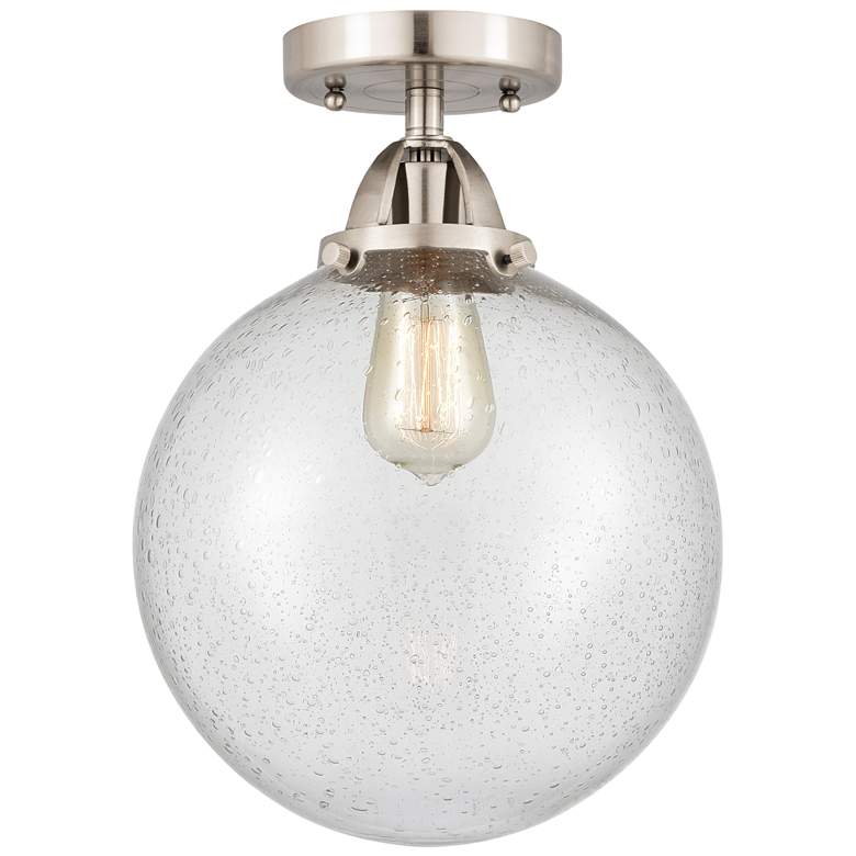 Image 1 Nouveau 2 Beacon 10" LED Semi-Flush Mount - Brushed Satin Nickel - See