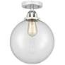 Nouveau 2 Beacon 10" LED Semi-Flush Mount - Polished Chrome - Clear Sh