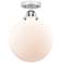 Nouveau 2 Beacon 10" LED Semi-Flush Mount - Polished Chrome - Matte Wh