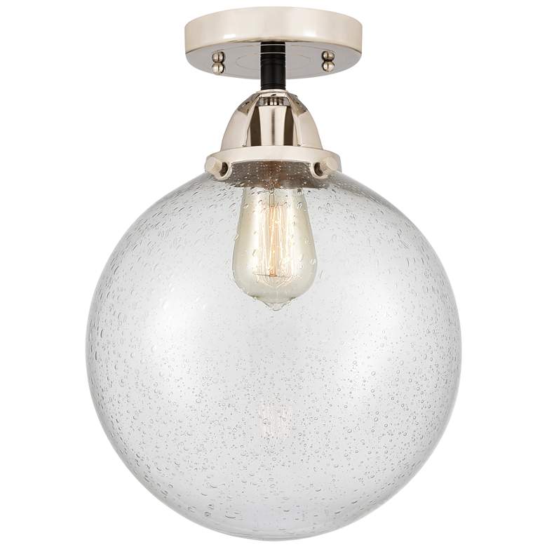 Image 1 Nouveau 2 Beacon 10" Semi-Flush Mount - Black Polished Nickel - Seedy