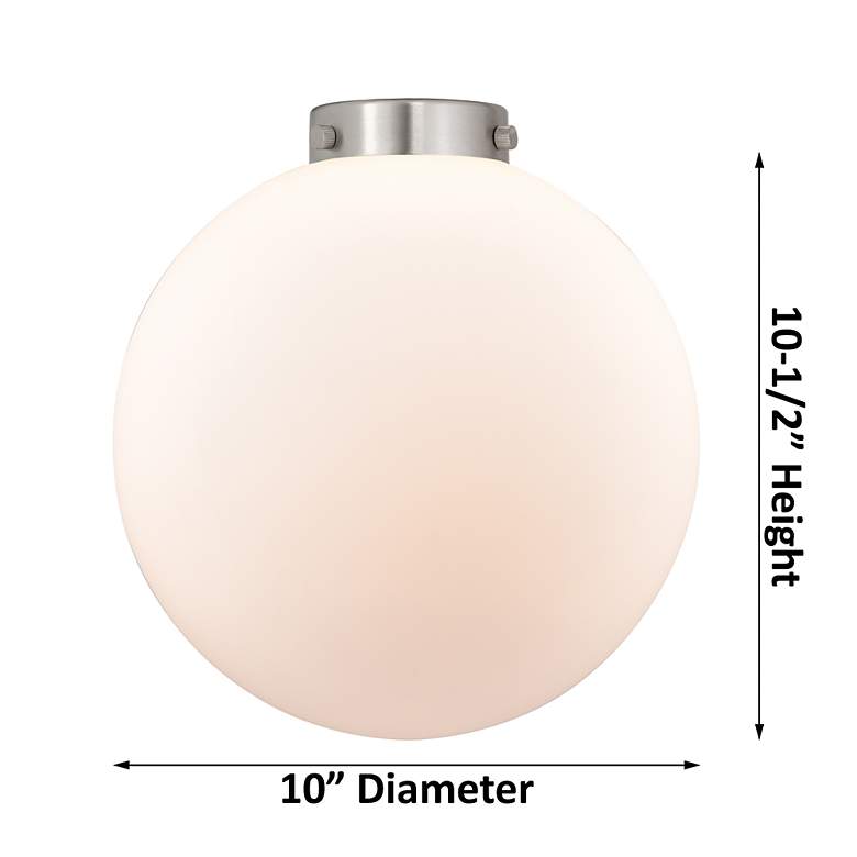 Image 4 Nouveau 2 Beacon 10" Semi-Flush Mount - Polished Chrome - Matte White more views