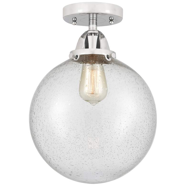Image 1 Nouveau 2 Beacon 10" Semi-Flush Mount - Polished Chrome - Seedy Shade
