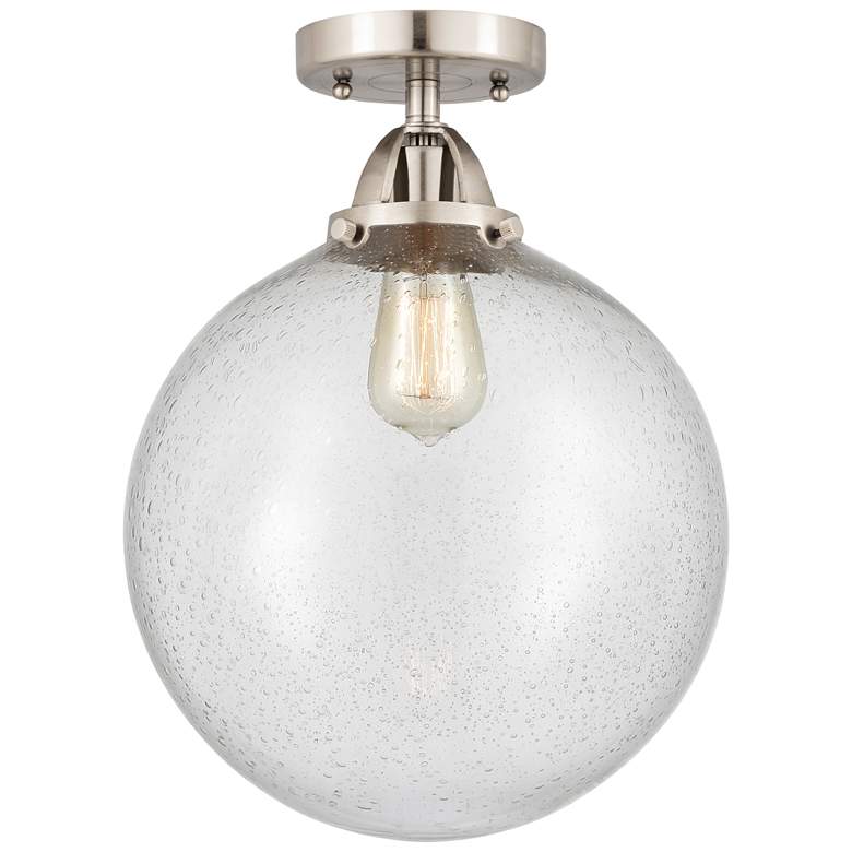 Image 1 Nouveau 2 Beacon 12" LED Semi-Flush Mount - Brushed Satin Nickel - See