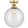 Nouveau 2 Beacon 12" LED Semi-Flush Mount - Satin Gold - Seedy Shade