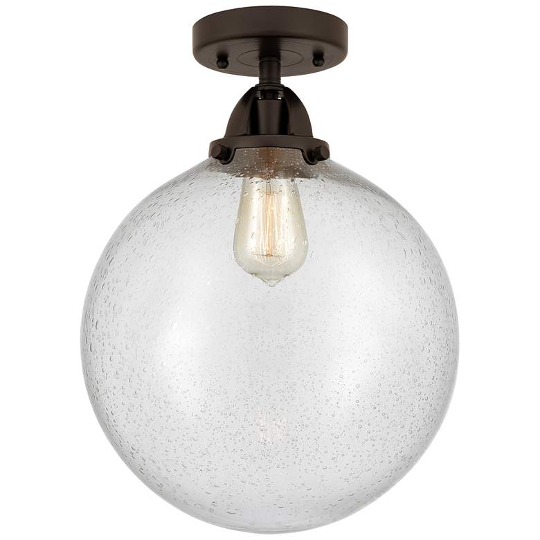 Image 1 Nouveau 2 Beacon 12" Semi-Flush Mount - Oil Rubbed Bronze - Seedy Shad