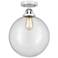 Nouveau 2 Beacon 12" Semi-Flush Mount - Polished Chrome - Clear Shade
