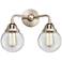 Nouveau 2 Beacon 6" 2 Light 14" Bath Light - Brushed Satin Nickel
