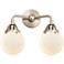 Nouveau 2 Beacon 6" 2 Light 14" Bath Light - Brushed Satin Nickel