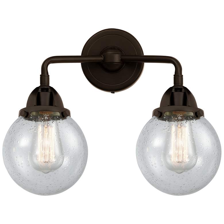 Image 1 Nouveau 2 Beacon 6" 2 Light 14" Bath Light - Oil Rubbed Bronze -