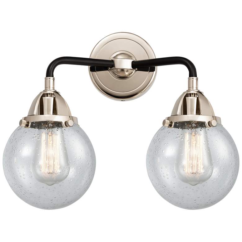 Image 1 Nouveau 2 Beacon 6" 2 Light 14" LED Bath Light - Black Nickel - S