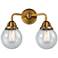 Nouveau 2 Beacon 6" 2 Light 14" LED Bath Light - Brushed Brass -