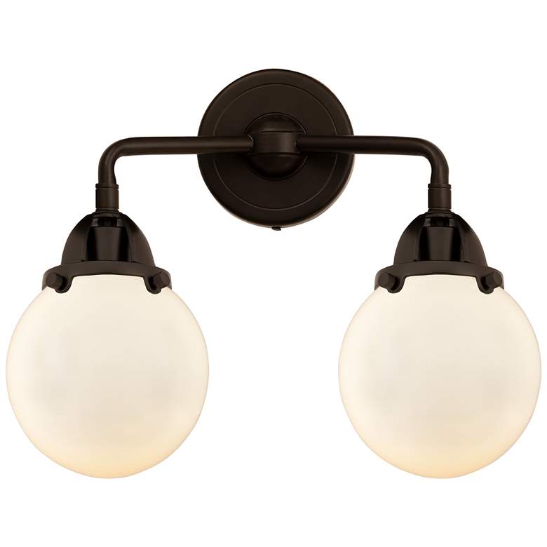 Image 1 Nouveau 2 Beacon 6" 2 Light 14" LED Bath Light - Oil Rubbed Bronz