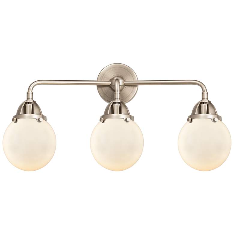 Image 1 Nouveau 2 Beacon 6" 3 Light 24" Bath Light - Brushed Satin Nickel