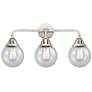 Nouveau 2 Beacon 6" 3 Light 24" Bath Light - Polished Chrome - Se