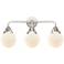 Nouveau 2 Beacon 6" 3 Light 24" Bath Light - Polished Chrome - Wh