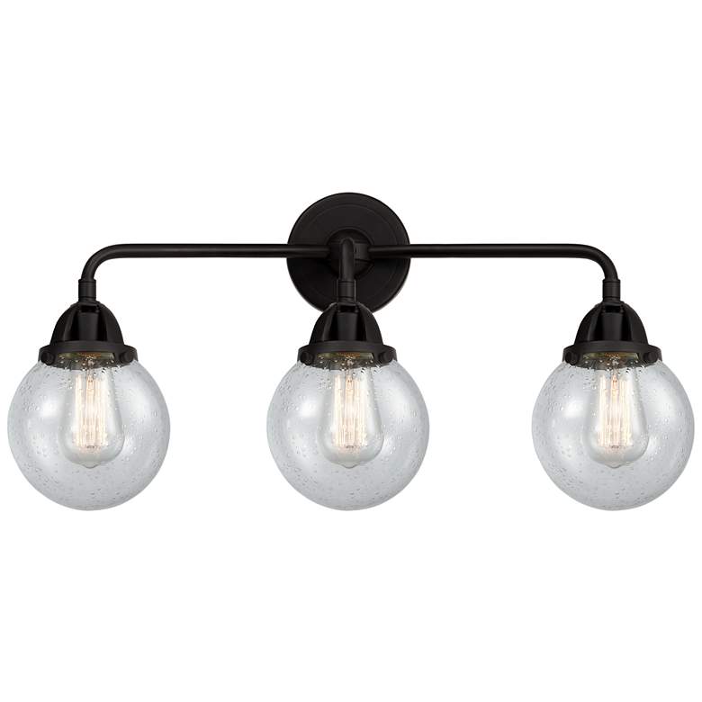 Image 1 Nouveau 2 Beacon 6" 3 Light 24" LED Bath Light - Matte Black - Se