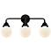 Nouveau 2 Beacon 6" 3 Light 24" LED Bath Light - Matte Black - Wh