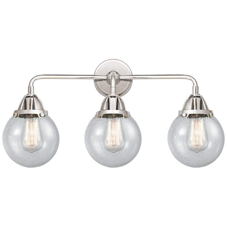 Image 1 Nouveau 2 Beacon 6" 3 Light 24" LED Bath Light - Polished Chrome