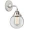 Nouveau 2 Beacon 6" Incandescent Sconce - Chrome Finish - Clear Shade