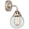 Nouveau 2 Beacon 6" Incandescent Sconce - Nickel Finish - Clear Shade