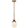 Nouveau 2 Beacon 6" LED Mini Pendant - Brushed Brass - Matte White Sha