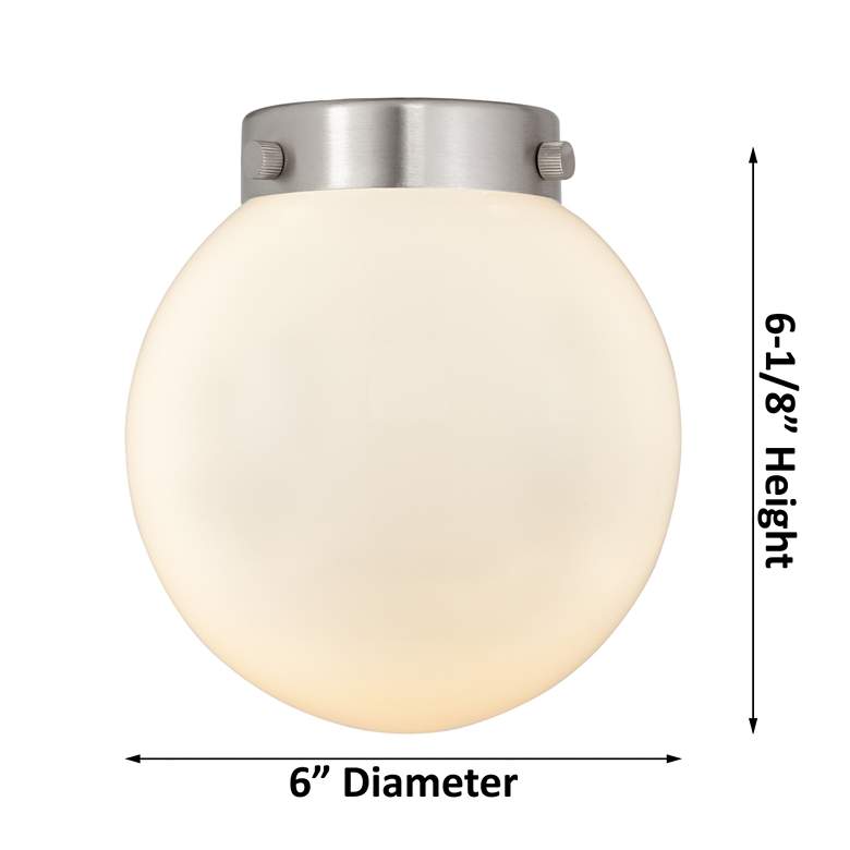 Image 4 Nouveau 2 Beacon 6" LED Sconce - Brass Finish - Matte White Shade more views