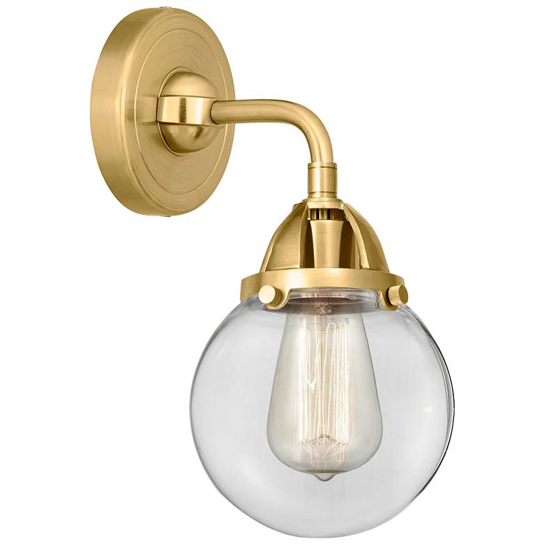 Image 1 Nouveau 2 Beacon 6" LED Sconce - Gold Finish - Clear Shade