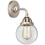 Nouveau 2 Beacon 6" LED Sconce - Nickel Finish - Clear Shade