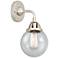 Nouveau 2 Beacon 6" LED Sconce - Nickel Finish - Seedy Shade
