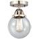 Nouveau 2 Beacon 6" LED Semi-Flush Mount - Brushed Satin Nickel - Seed