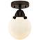 Nouveau 2 Beacon 6" Semi-Flush Mount - Oil Rubbed Bronze - Matte White