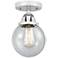 Nouveau 2 Beacon 6" Semi-Flush Mount - Polished Chrome - Seedy Shade