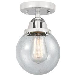 Nouveau 2 Beacon 6" Semi-Flush Mount - Polished Chrome - Seedy Shade