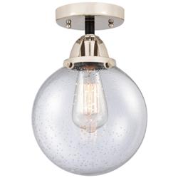 Nouveau 2 Beacon 8" LED Semi-Flush Mount - Black Polished Nickel - See