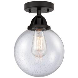 Nouveau 2 Beacon 8" LED Semi-Flush Mount - Matte Black - Seedy Shade